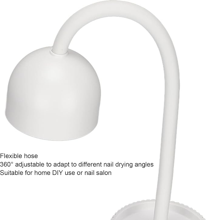 Nail Drying Lamp, 24W Nail Polish Curing Lamp, 365nm 405nm 360 Degree Rotatable USB Charging Nail Gel Dryer for Salon or Home Use