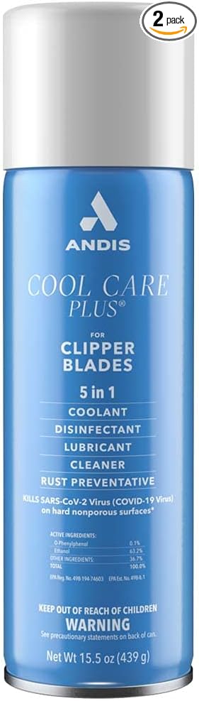 Andis Cool Care Plus For Blades, 15.5 Ounce (Pack of 2)
