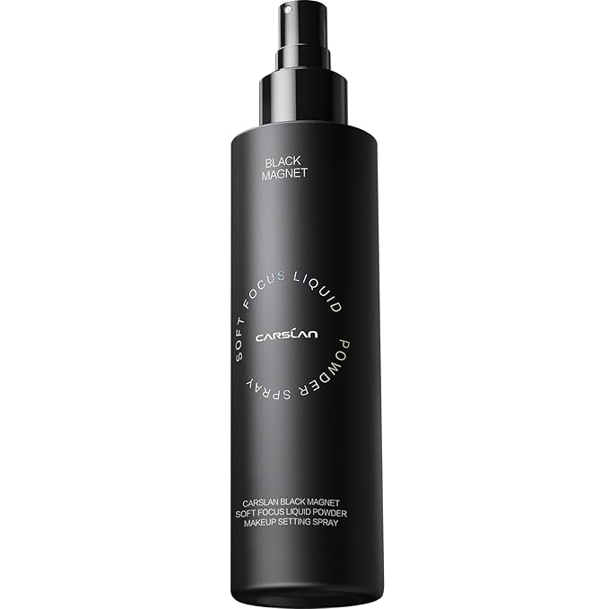Black Magnet Liquid Powder Makeup Setting Spray, 16H Longlasting Oil Control Lock Face Makeup, Smudgeproof, Waterproof Finishing Spray, 100ml/3.4 Fl Oz