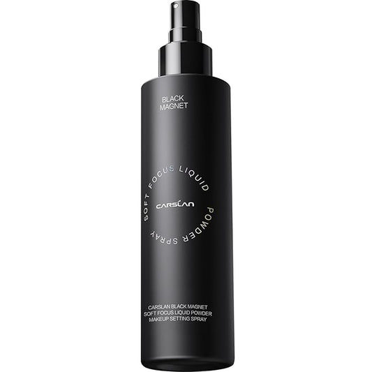 Black Magnet Liquid Powder Makeup Setting Spray, 16H Longlasting Oil Control Lock Face Makeup, Smudgeproof, Waterproof Finishing Spray, 100ml/3.4 Fl Oz