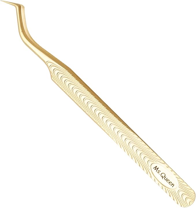 Ms.Queen Lash Tweezers for Eyelash Extension-Professional Lashing Tweezers for Mega Volume Mink Eyelashes Extensions Applying