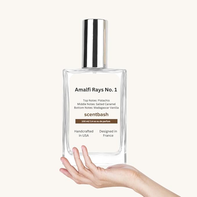 Amalfi Rays No.1 Eau De Parfum 2-Pack – Inspired by S.D Ja.neiro's 62 Pistachio & Salted Caramel- 100ml & 10ml Travel Size – Long-Lasting Unisex Perfume for Women & Men
