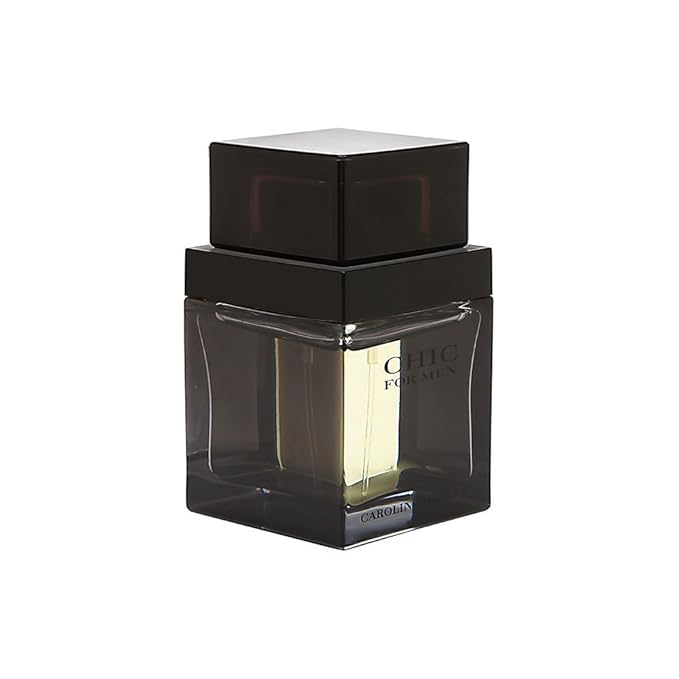 Carolina Herrera Chic Fragrance For Men - Leathery Wood And Adventure - Begins With The Warmth Of Wood And Smooth Touch Of Leather - Hint Of Saffron - Touch Of Cashmere Wood - Edt Spray - 2 Oz