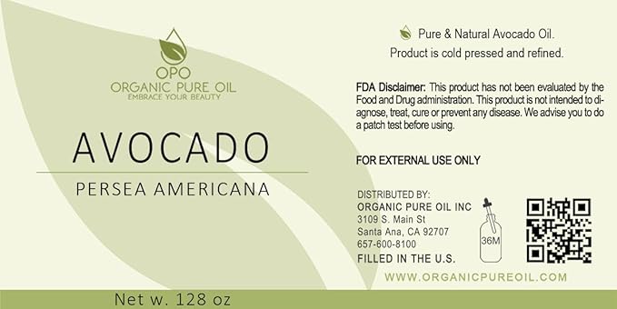 Avocado Oil - Pure, Refined, Filtered, Non-GMO, Vegan, Fair Trade, Unscented, Bulk Carrier - 128 oz / 1 Gallon - for Skin, Hair, Nails, Body & More - Hydrating, Nourishing, Moisturizing