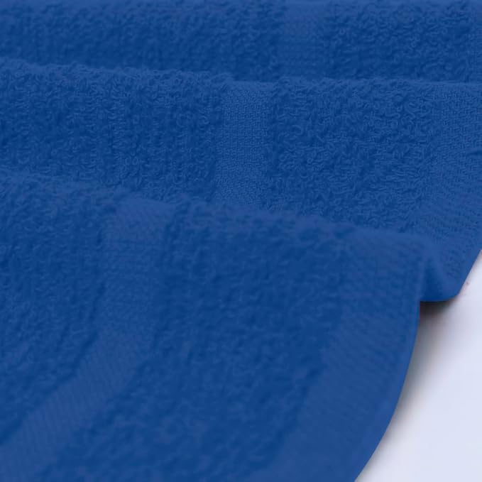 Avalon Towels Cotton Washcloths – (Pack of 48) Size 12x12 Inches, 100% Ring Spun Cotton, Soft & Absorbent Face Towels, Gym Towels, Hotel and Spa Quality, Reusable Fingertip Towels (Blue)