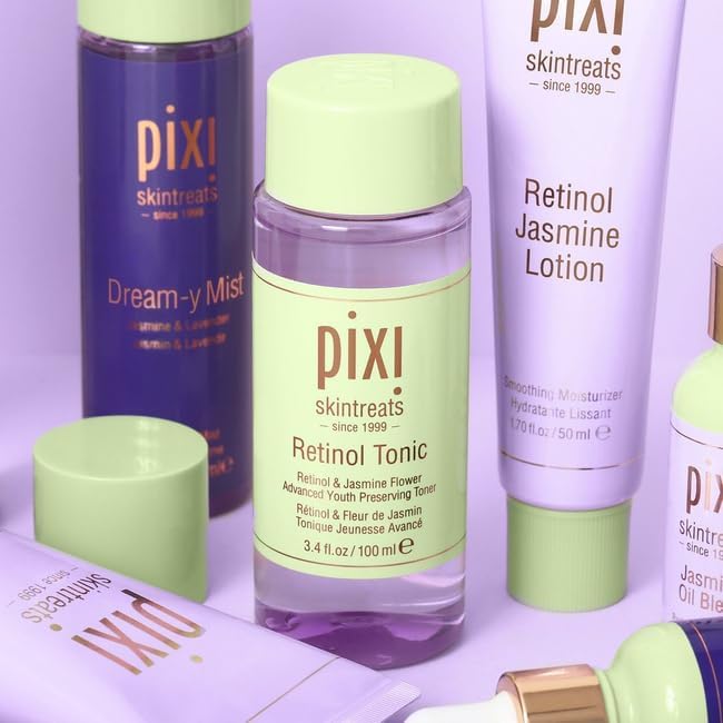 Pixi Retinol Tonic, Smoothing & Firming Facial Toner, Enhanced with Peptides to Boost Collagen Production, Alcohol-Free Daily Rejuvenating Toner, 250 ml / 8.5 fl oz