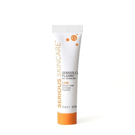 Serious Skincare - Vitamin C Eye Beauty Treatment Gel - Hyaluronic Acid & Collagen - For Undereye Lines, Wrinkles, Dark Circles - Hydrating & Soothing - C3 Plasma C Ester Biotechnology 0.5 oz.