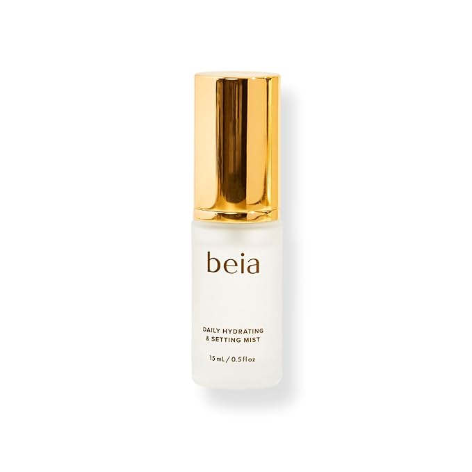 Beia Setting Spray with Hyaluronic Acid for Sensitive Skin - Hydrating Face Mist for Early Morning & Post Shower Glow - Moisturizing Finishing Spray for Makeup - Non Comedogenic Travel Size 0.5 Fl Oz