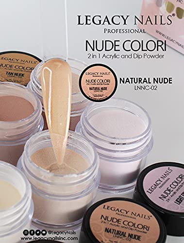 Legacy Nails Professional ACRYLIC NAIL POWDER COLLECTION - High-Pigment Formula, Long-Lasting Wear & Salon-Quality Nail Art, Extensions, and Sculpting (NUDE COLORI COLLECTION)