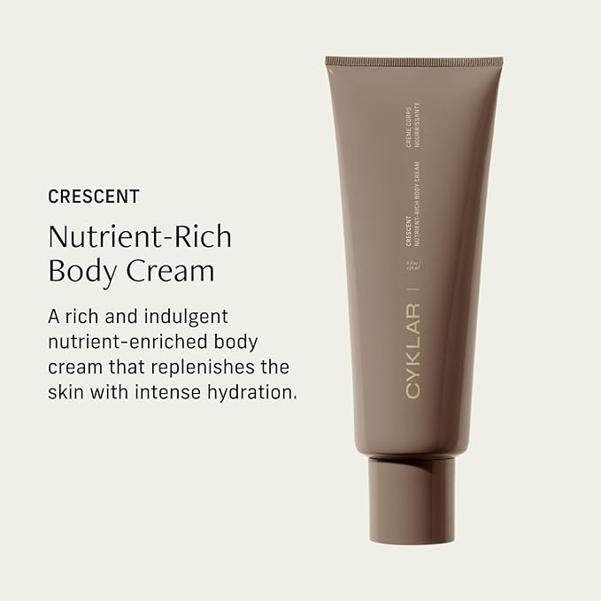 Nutrient Rich Body Cream. Crescent Fragrance Nourishing Moisturizer with Niacinamide and Banana Flower Extract. Deep Hydration, Thick Body Lotion, Dry Skin Cream for Women and Men, 8 Fl Oz