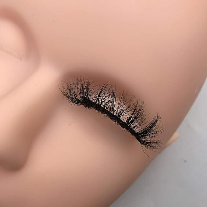 Mink Eyelashes 100% Siberian 3D Mink Fur Eyelashes Hand Made 16-20mm Natural Daily Eyelashes Cruelty-Free False Eyelashes Pack Cosplay Strip Eyelashes Wholesale 10 styles