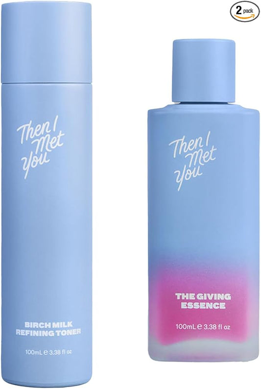 Then I Met You The Skin Balancing Duo Set, with Birch Milk Refining Toner and The Giving Essence, Nourishing & Brightening Duo