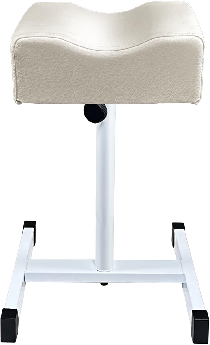 Pedicure Foot Rest,Height Adjustable Pedicure Chair,Non-Slip Pedicure Stool for Massage Office or Home (Light Grey)
