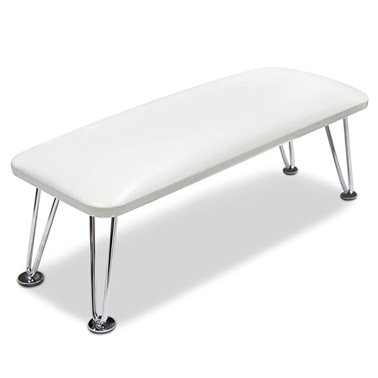 Big Arm Rest for Nails, Microfiber Leather Hand Rest for Nail Tech Salon Home Use Manicure Hand Rest Stand (White)