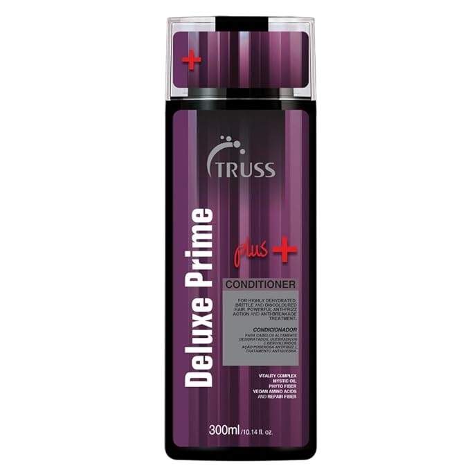 TRUSS Deluxe Prime + Deep Conditioner - Anti Frizz & Damaged Hair Treatment - Moisturizing Conditioner for Restored Hair Shine - Powerful Hair Care with an Anti Breakage Effect (10.4oz)