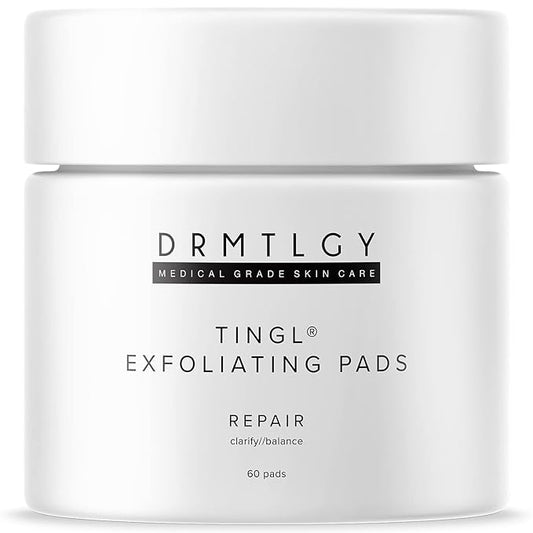 tingl Face & Body Exfoliator Pads – FSA/HSA Eligible Skin Care with Glycolic Acid, Lactic Acid & Salicylic Acid – Face Exfoliator & Toner Pads for Acne Treatment, Pore Minimizer & Blackhead Remover