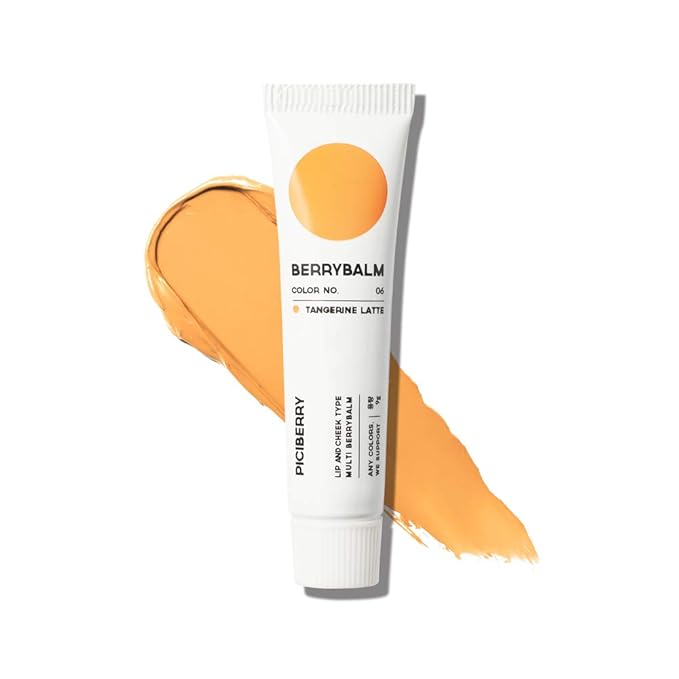 Berrybalm(Tangerine Latte), lip & cheek balm, multi blush, moisturizing and matte, highly pigmented, long lasting formula