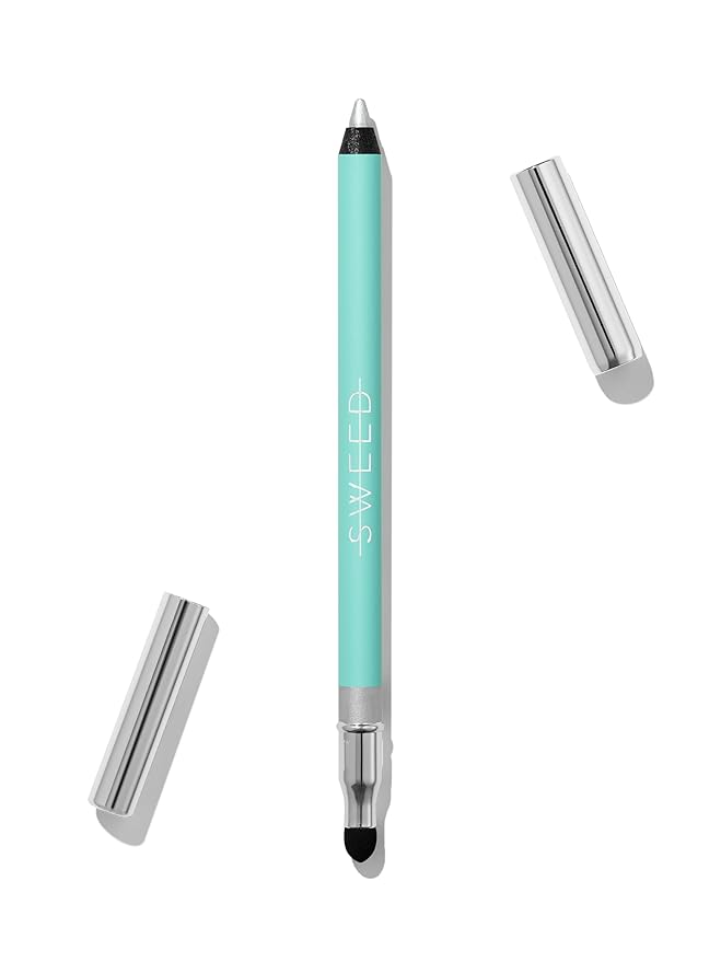 Sweed - Satin Eyeliner | Creamy-Matte, Rich Color, Long-Lasting Wear | Vegan, Cruelty-Free, Clean Beauty (Euphoria Silver)