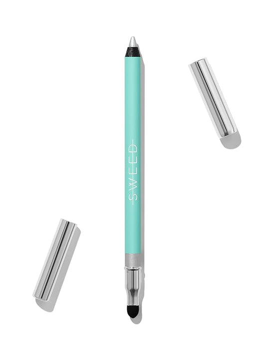 Sweed - Satin Eyeliner | Creamy-Matte, Rich Color, Long-Lasting Wear | Vegan, Cruelty-Free, Clean Beauty (Euphoria Silver)