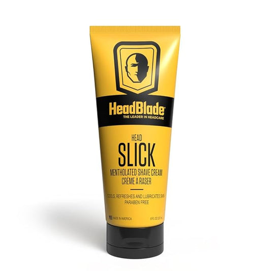 HeadBlade HeadSlick Shave Cream 8 oz for Smooth Headshaving for Bald Men, Helps with Irritation, Redness, & Razor Burn