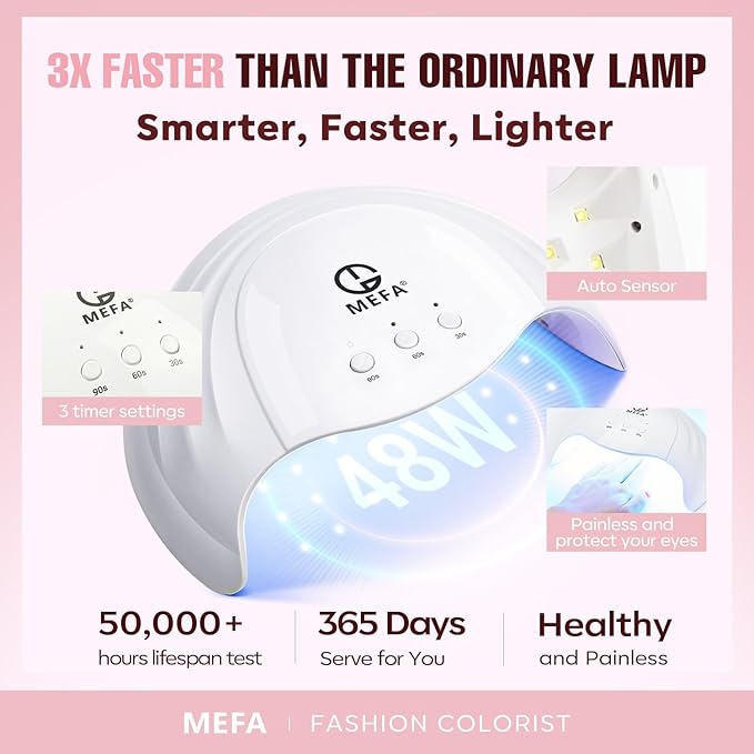 MEFA Gel Nail Polish Kit with UV Light, Electric Nail Drill with 6PCS Drill Bits and Cuticle Oil Pen, 32 Colors All Seasons Soak Off Gel Polish Set with Matte/Glossy Base Top Coat