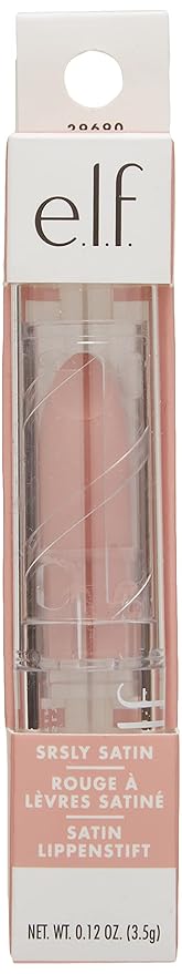 e.l.f. SRSLY Satin Lipstick, Silky, Smooth, Pigmented, Long Lasting, Provides Intense Color Payoff, 10 Shades, Easy To Apply, Crème, 0.12 Oz