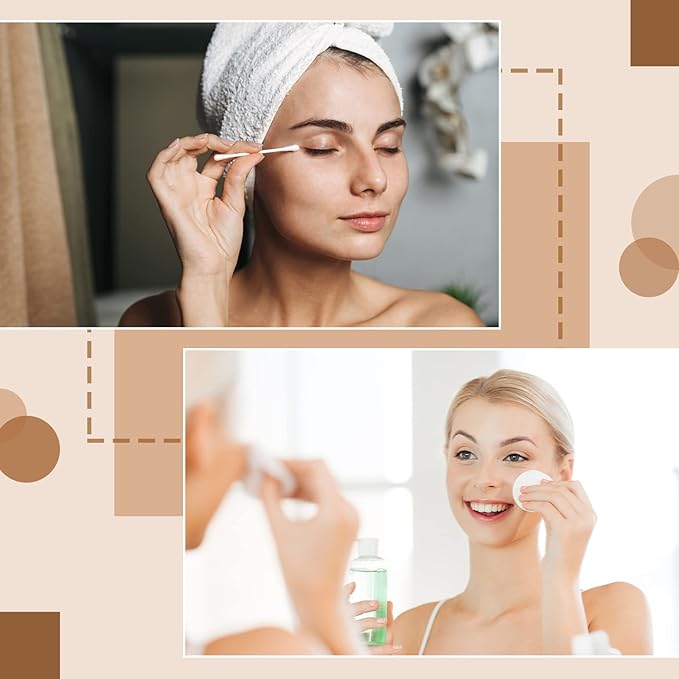 200 Pieces Hotel Vanity Kit Individually Wrapped Hotel Amenities Disposable Travel Size Hotel Hospitality Supplies, Each Includes 2 Cotton Pads 4 Cotton Swabs Nail File for Motels Makeup Toiletries