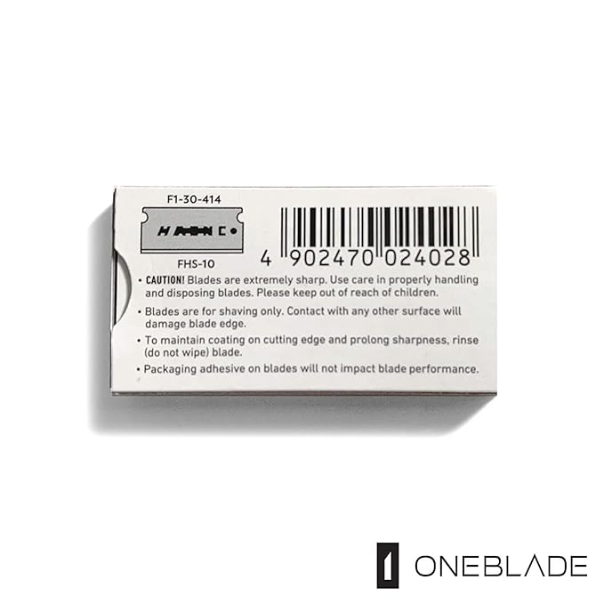 60 Feather FHS-10 Japanese Steel Razor Blades - Refill for OneBlade Core, Hybrid, & Genesis Razors - Single Blade Razor