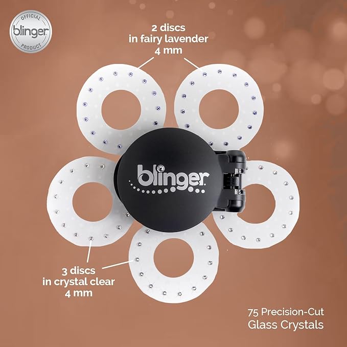 blinger® Starter Kit | Women's Hair Styling Tool + 75 Precision-Cut Glass Crystals | Bling in Seconds! Bedazzling Multi-Faceted Gems | Hair-Safe – Bling In Brush Out