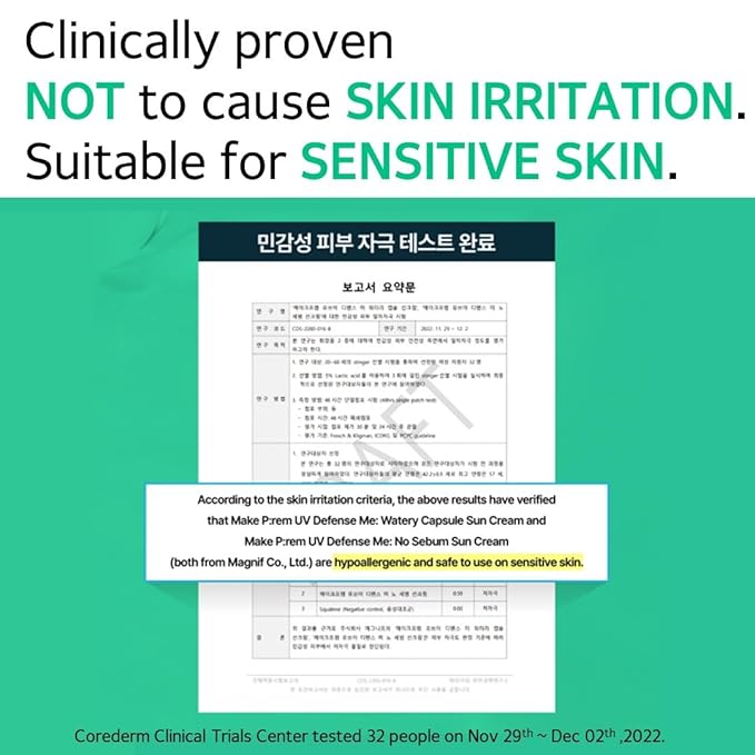 MAKE P:REM UV Defence me. No Sebum Sunscreen, SPF 50+ PA++++ Reef-Safe Silky Texture Sunscreen with Poreless and Matte Finish, UVA/UVB Protection, Korean Sunscreen, 1.69 fl oz, 50ml