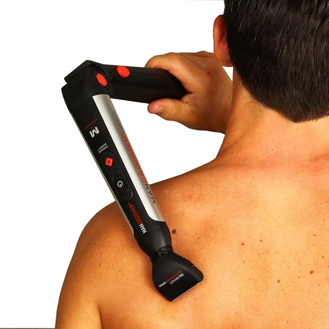 MANGROOMER - Ultimate PRO Back Hair Shaver (New 7th Generation) Complete Wide Blade Attachment Head with Shock Absorber Neck (Attachment Head with Shock Absorber Neck and Blade only)