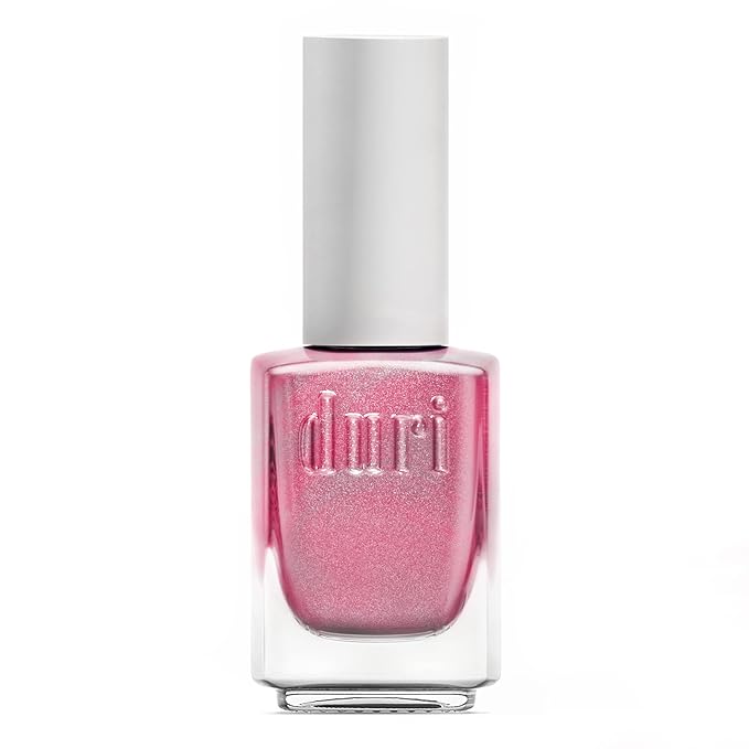 duri Nail Polish, 768 Shimmer Reef, Rouge Pink Metallic Shimmer, Full Coverage, Shiny Finish, Fast Drying, Lasting, 0.45 Fl Oz