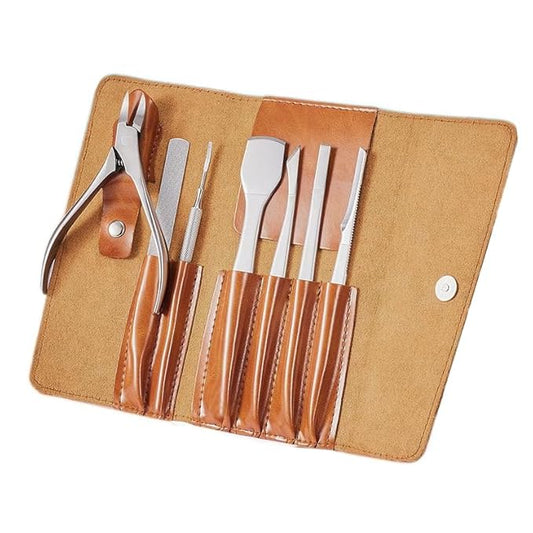 Ingrown Toenail Removal Kit Pedicure Set, 7 PCS Pedicure Knife Set Kit Foot Care Stainless Steel Nail Cleaner Pedicure Tools,Professional Foot Repair Kit for Dead Skin