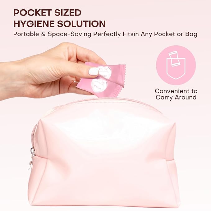 Compressed Disposable Face Towel Cleaning Kit 100pcs,Portable & Compact Travel Size Towel Wash Cloth Cotton Wipes Tablets Coin Tissue Towelettes for Hotel Camping Backpacking Hiking(Pink)