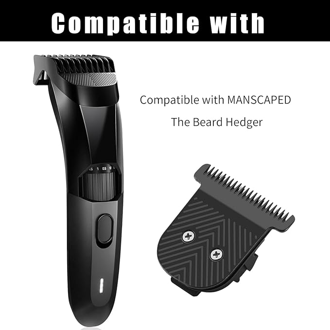 Replacement Premium T-Blade Compatible with MANSCAPED The Beard Hedger, for Precision Facial Hair Trimming. 2Pack
