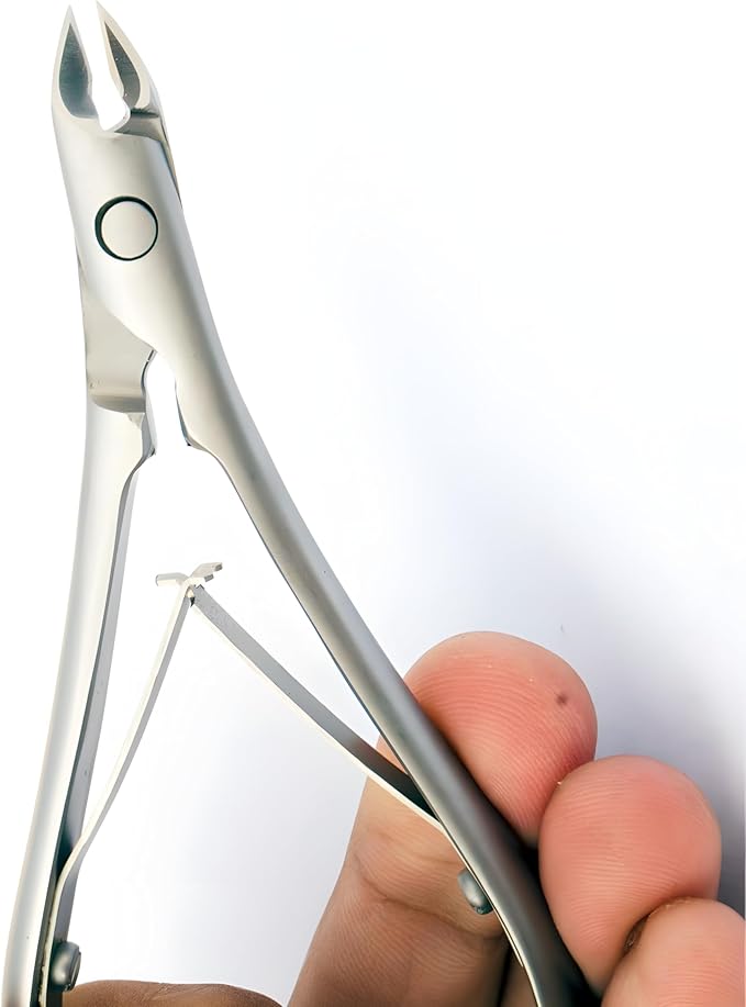 Cuticle Nippers Cuticle Clippers Trimmer Jaw Extremely Sharp Blades Stainless Steel Pusher Cutter Remover Pedicure Manicure Nail Nipper Tools with Double Spring