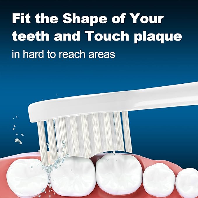 Replacement Toothbrush Heads 10 Pack Compatible with TAO Clean Electric Toothbrush,White