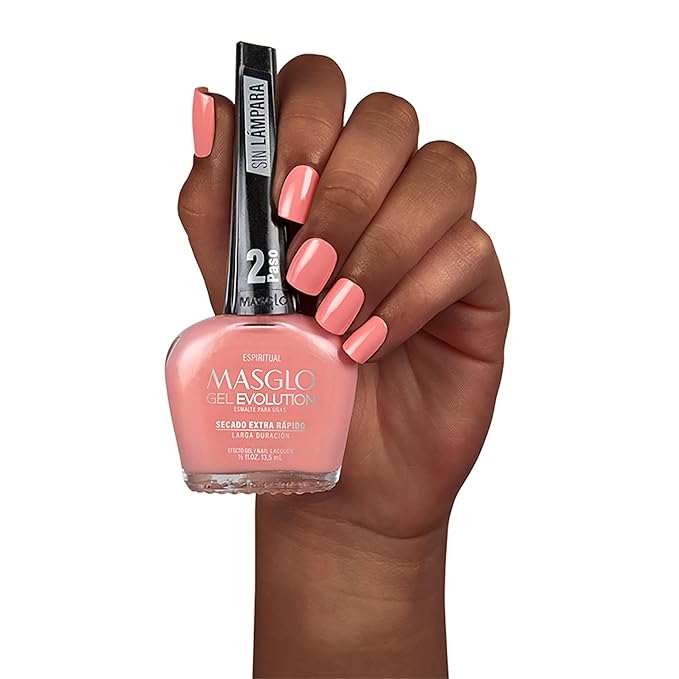 MASGLO Gel Evolution – Set of 3 Nail Polishes No UV/LED Lamp Needed, Fast-Drying, 12-Day Wear, 14-Free Formula, High-Gloss Finish, vegan (0.5 oz Each) h