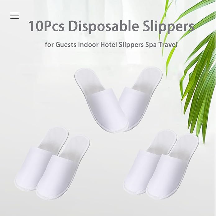 Disposable Home Slippers, Disposable Hotel Slippers Indoor Disposable Adult Spa Slippers for US Men