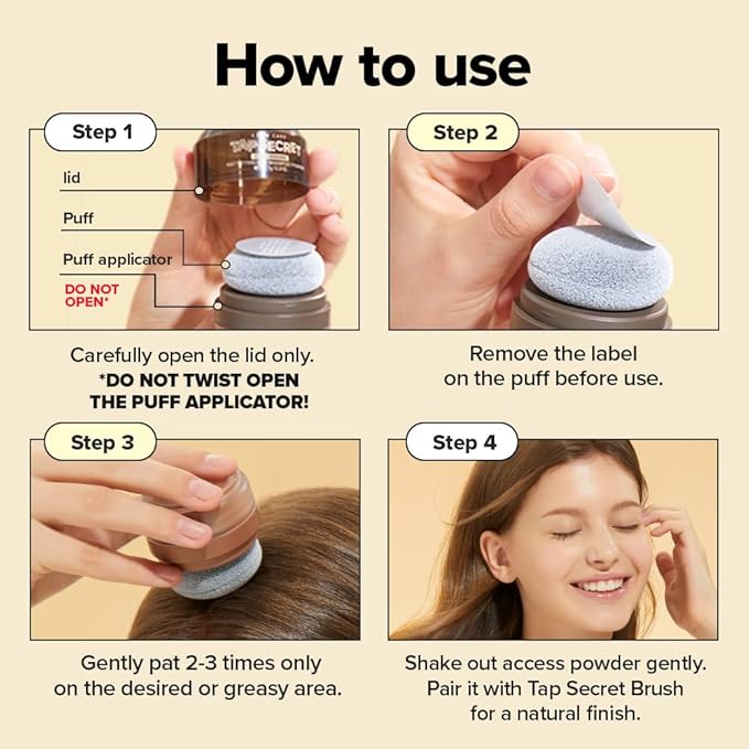 I DEW CARE Biotin Clarifying Dry Shampoo - Tap Secret Medium Brown | Strengthening & Volumizing, Powder Type, Refillable, Travel size, Non-aerosol, Brunette, Mother's Day, 0.24 Oz