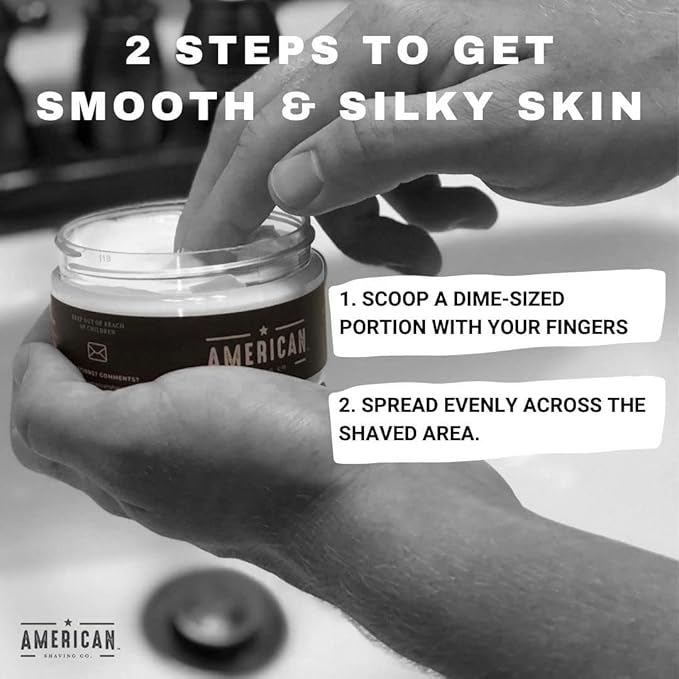 After Shave Balm for Smooth (Original Scent), Silky & Irritation Free Skin, Soothes and Moisturizes Face After Shaving, Treats Redness & Razor Burn, Post Shave Lotion by American Shaving Co - 4 Oz