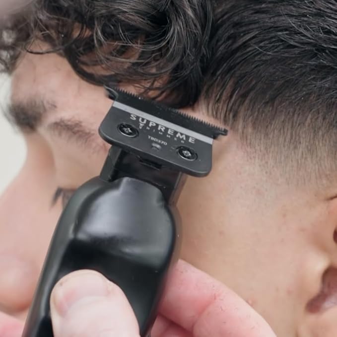 Supreme Trimmer Vader Professional Liner Trimmer for Barbers with 210 Min Run Time, Professional Motor, Sharp DLC T-Blade, USB-C Charge Clipper | ST3778