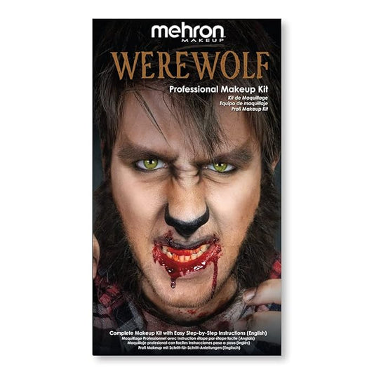Mehron Makeup Premium Character Kits| Makeup Kits for Halloween & Cosplay| Made in the USA | Complete Kit | Includes all Tools & Instructions on How to Create the Look | (Werewolf)