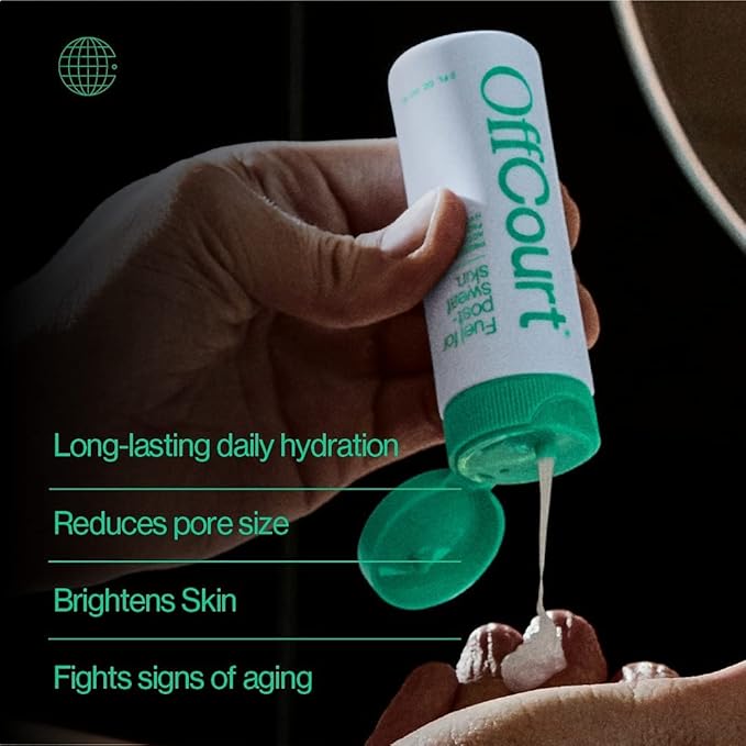 OffCourt Face Moisturizer for Men - Light, Non-Greasy, Oil-Free Men’s Face Lotion with Prebiotics and Vitamin C - Hydration and Firmness for All Skin Types (2oz, 2 Pack)