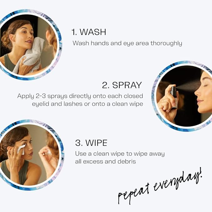 Avenova Eyelid and Eyelash Cleanser Spray 3 Pack – Gentle Everyday Hypochlorous Acid Lid and Lash Cleansing Spray For Clearer and Healthier Eyes, 60mL (2.04oz)