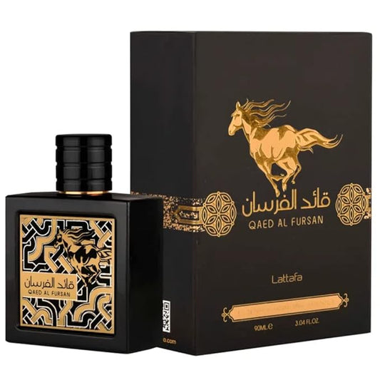 Lattafa Qaed Al Fursan - Oriental, Fruity, Fresh, Amber Wood - Eau de Parfum Long-Lasting Fragrance for Unisex, 3.40 Ounce / 100 ml