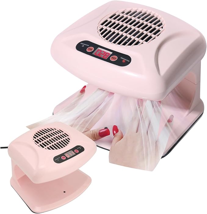 Nail Dryer for Regular Polish, Nail Drying Fan with Auto Sensor, Hot & Cold Air Nail Dryer Fan for Home and Salon Use