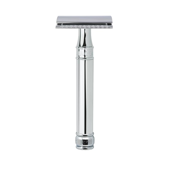 Edwin Jagger DE89BL Chrome Reusable Classic Double Edge Safety Razor for Men
