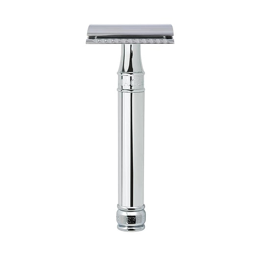 Edwin Jagger DE89BL Chrome Reusable Classic Double Edge Safety Razor for Men