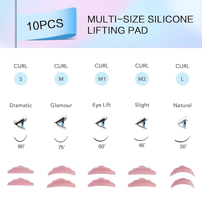 PERMANIA Lash Lift Kit, Lash Perm Kit, Fast Eyelash Lifting 5 Minutes DIY at Home with Strong Glue Disposable Sachet Lash Lifting Kit Last 6 Weeks (15pcs）